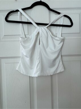 Princess Polly White Keyhole Criss Cross Top
